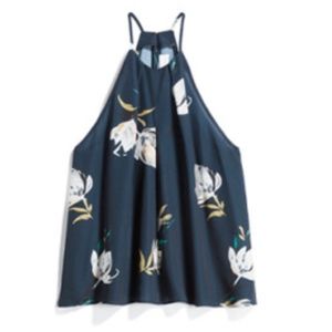 AMANDA UPRICHARD Raven Keyhole Halter Blouse M